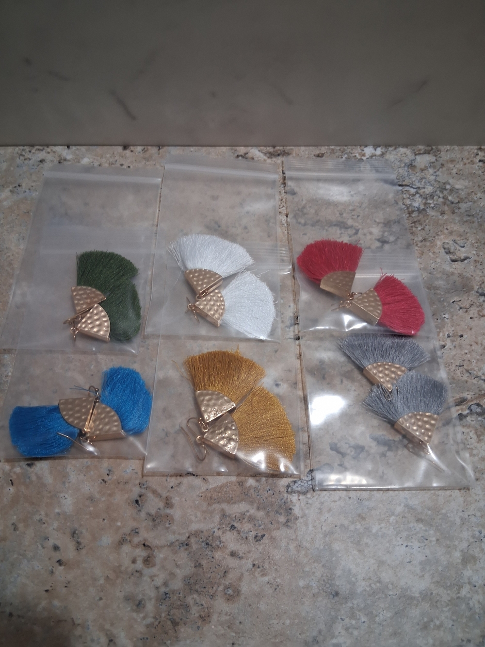 Colorful Fan Tassel Earrings - Multi Color Options